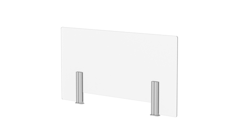 Fellowes ESI ACRS-2430-__-FST-__ Single Acrylic screen post bracket - Frosted 24" x 30" - ACRS-2430-__-FST-__ACSS-2430-NG-FST-BLK