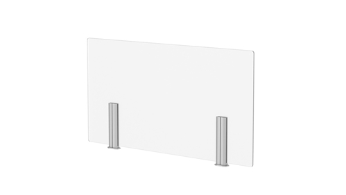 Fellowes ESI ACRS-7230-__-FST-__ Single Acrylic screen post bracket - Frosted 72" x 30" - ACRS-7230-__-FST-__ACSS-7230-NG-FST-BLK