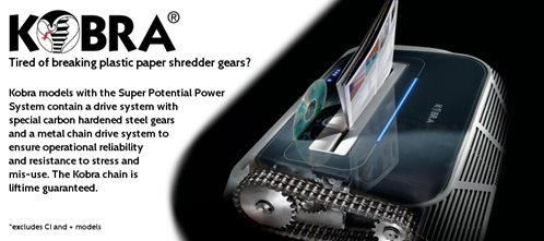 Kobra 310 TS SS4 Touch Screen Strip Cut Office Shredder - KOB 310 TSSS4