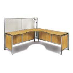 Swiftspace Social with 52" Single Wall 6' x 6' Collapsible Workstation SS5268L2968R