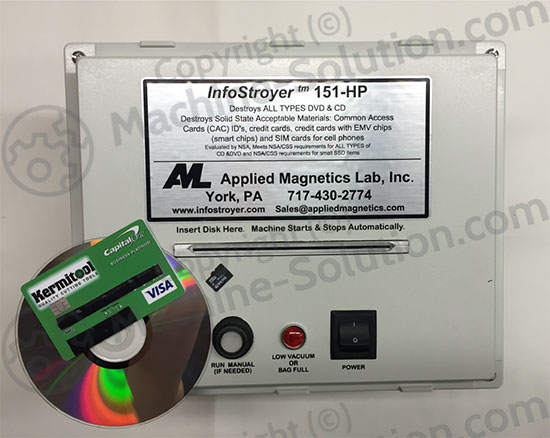 Infostroyer 151-HP NSA Approved Optical Media and SSD Destruction Device EXTVAC