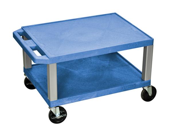H Wilson WT16BUE-N Tuffy Blue 2 Shelf AV Cart H Wilson WT16BUE-N Tuffy Blue 2 Shelf AV Cart