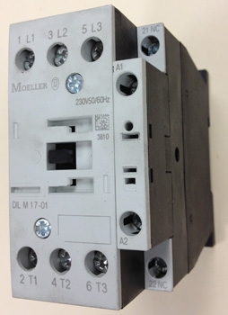 Moeller/Eaton DIL M 17-01 Contactor (Motor Control) 230 Volt, 50Hz / 240 Volt, 60 Hz with Normally Closed Auxiliary Contacts 