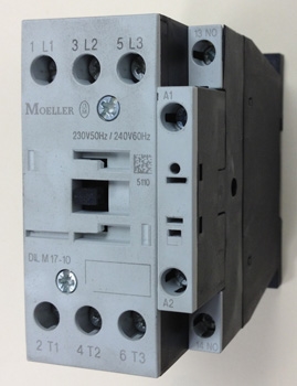 Moeller/Eaton DIL M 17-10 Contactor (Motor Control) 230 Volt, 50Hz / 240 Volt, 60 Hz with Normally Open Auxiliary Contacts 