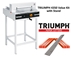 Triumph 4350 Semi-Auto Electric Paper Cutter Value Kit with Digital Display, stand, 1 box cutting sticks and 1 extra blade