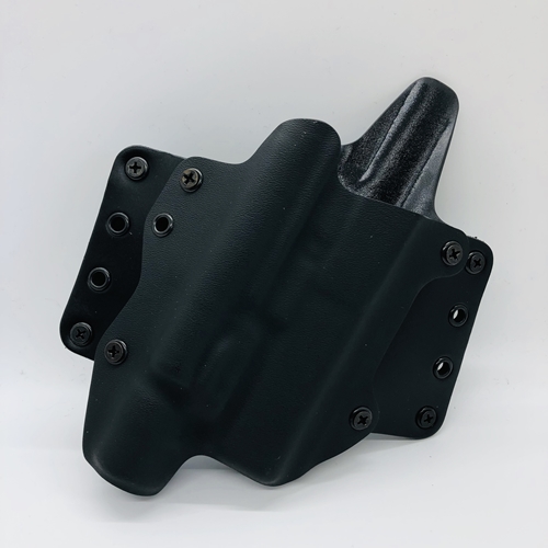 Blackpoint Tactical 100969 Leather Wing Light Mounted OWB 1.75" Holster For Glock 17/22 BLK - 100969