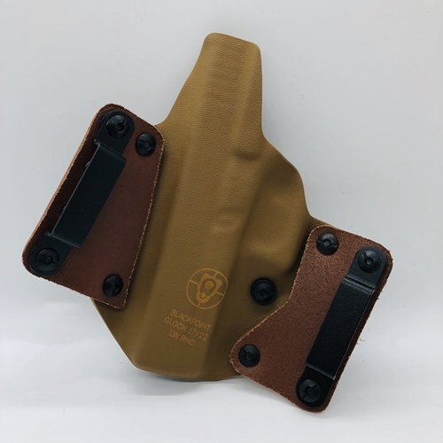 Blackpoint Tactical 118047 Leather Wing OWB 1.75" Holster For Glock 17/21 Coyote Color - 118047