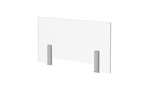 Fellowes ESI ACRS-3624-__-CLR-__ Single Acrylic screen post bracket - clear 36" x 24" - ACRS-3624-__-CLR-__ACSS-3624-NG-CLR-BLK