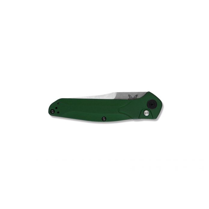 Benchmade 9400 Osborne AUTO Folding Knife 3.4" S30V Satin Plain Blade, Green Aluminum Handles - 94009400