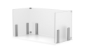 Fellowes ESI ACRU-362424-__-PST-FST-__ U Shape screen post bracket - Frosted 36" X 24" X 24" Fellowes ESI ACRU-362424-__-PST-FST-__ U Shape screen post bracket - Frosted 36" X 24" X 24"