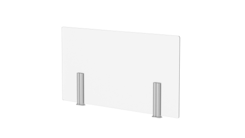 Fellowes ESI ACRS-3636-__-FST-__ Single Acrylic screen post bracket - Frosted 36" x 36" - ACRS-3636-__-FST-__ACSS-3636-NG-FST-BLK