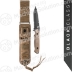 Benchmade 141SBKSN Nimravus Tanto 4.5" Combo Blade, Sand Aluminum Handles, Sand Sheath