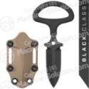 Benchmade 175BKSN CBK Push Dagger 2.5" Black Double Edge Spear Point Blade, Desert Tan Sheath included