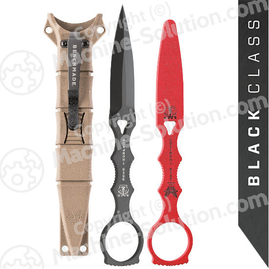 Benchmade 176BKSN-COMBO SOCP Dagger 3.22" Black Blade with Trainer, Sand Sheath
