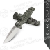 Benchmade 4300 CLA AUTO Folding Knife 3.4" Stonewash Plain Blade, Black G10 Handles