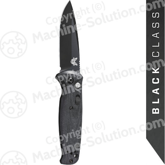 Benchmade 4300BK CLA AUTO Folding Knife 3.4" Black Plain Blade, Black G10 Handles