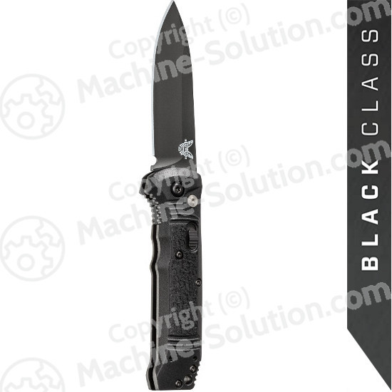 Benchmade 4400BK Casbah AUTO 3.4" Black S30V Drop Point Blade, Black Textured Grivory Handles