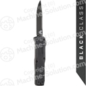 Benchmade 4600DLC Phaeton AUTO OTF 3.45" Black S30V Drop Point Blade, Black Aluminum Handles