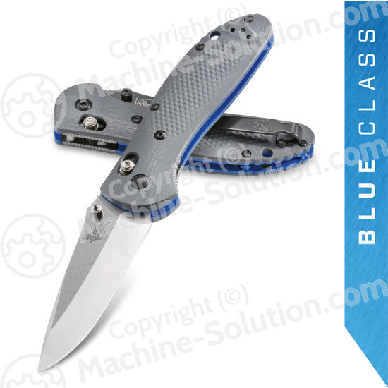 Benchmade 551-1 Griptilian 3.45" CPM-20CV Satin Drop Point Plain Blade, Gray G10 Handles