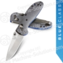 Benchmade 556-1 Mini Griptilian 2.91" CPM-20CV Satin Drop Point Plain Blade, Gray G10 Handles