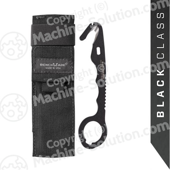 Benchmade 8 BLKWMED Rescue Hook Strap Cutter, O2 Wrench, Soft Sheath