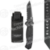Benchmade 9052SBK AFO II AUTO 3.56" Black Combo Tanto Blade, Aluminum Handles, Sheath included