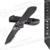 Benchmade 9101SBK AUTO Stryker 3.6" Black Combo Tanto Blade, Aluminum Handles