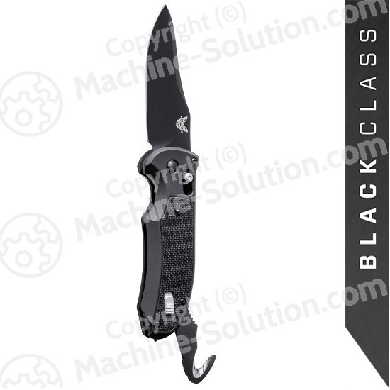 Benchmade 9170BK AUTO AXIS Triage Rescue Folder 3.58" Black Plain Blade, Aluminum with Black G10 Inlays