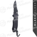 Benchmade 9170SBK AUTO AXIS Triage Rescue Folder 3.58" Black Combo Blade, Aluminum with Black G10 Inlays