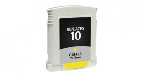 Compatible InkJet 10 Yellow - Page Yield 1650 inkjet cartridge, remanufactured, compatible, printer, ink, c4842a (#10), hp 10 - 2000c, 2000cxi, 2000cn, 2000cse; designjet colorpro cad, ga; business inkjet 2500c plus, 2500c, 2500cm, 2500cse, 2500cxi - yellow