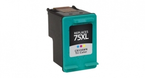 Compatible InkJet  75XL Tri-Color High Yield - Page Yield 520 inkjet cartridge, remanufactured, compatible, printer, ink, cb338wn (#75xl), hp 75xl - deskjet d4260, d4360; officejet j5780, j6480; photosmart d5345, d5360, d5363, d5368; photosmart all-in-one c4240, c4250, c4280, c4340, c4380, c4385, c4480, c4500, c4580, c4599, c5240, c5250, c5280, c5580 hy - tri-color