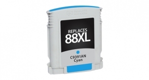 Compatible 88XL Ink Cyan High Yield - Page Yield 1700 inkjet cartridge, remanufactured, compatible, printer, ink,  c9391an (#88xl), hp 88xl - officejet pro k550, k550dtn, k550dtwn, k5400, k5400dn, k5400dtn, k5400n, k5400tn, k8600, k8600dn, l7480, l7550, l7555, l7580, l7590, l7650, l7680, l7750, l7780 hy - cyan