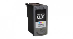 Canon CL-31 Tri-Color - Page Yield 206 inkjet cartridge, remanufactured, compatible, printer, ink, 1900b002 (cl-31), canon pixma ip1800, ip2600, mp140, mp190, mp210, mp470, mx300, mx310 (cl-31) - tri-color