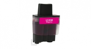 Compatible Brother LC41 Ink Magenta - Page Yield 400 inkjet cartridge, remanufactured, compatible, printer, ink, lc41m, brother dcp-110c, dcp-120c; intellifax-1840c, intellifax-1940cn, intellifax-2440c; mfc-210c, mfc-420cn, mfc-620cn, mfc-640cw, mfc-820cw, mfc-3240c, mfc-3340cn, mfc-5440cn, mfc-5840cn - inkjet cartridge, magenta