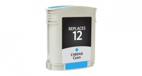 Compatible 12 Ink Cyan - Page Yield 3300 inkjet cartridge, remanufactured, compatible, printer, ink, c4804a (#12), hp 12 - business inkjet 3000, 3000dtn, 3000n series - cyan
