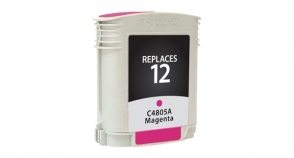 Compatible 12 Ink Magenta - Page Yield 3300 inkjet cartridge, remanufactured, compatible, printer, ink, c4805a (#12), hp 12 - business inkjet 3000, 3000dtn, 3000n series - magenta