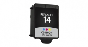 Compatible 14 Ink Tri-Color - Page Yield 470 inkjet cartridge, remanufactured, compatible, printer, ink, c5010dn (#14), hp 14 - color inkjet cp1160, cp1160tn; digital copier printer 610; officejet 7110, 7110xi, 7130, 7130xi, 7140xi, d125xi, d135, d145, d155xi, 7115, 7135 - tri color