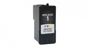 Compatible Lexmark 1 Ink Color - Page Yield 125 inkjet cartridge, remanufactured, compatible, printer, ink, 18c0781 (#1), lexmark #1 - x2300, aio x2350, x2400, x2470, x3400, x3470; color jetprinter z730, z735 - four-color