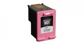 Compatible 901 Ink Tri-Color - Page Yield 360 inkjet cartridge, remanufactured, compatible, printer, ink, cc656an (#901), hp 901 - officejet j4525, j4535, j4540, j4550, j4580, j4585, j4660, j4680, j4680c hy - tri-color