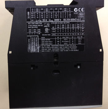 Eaton DIL M 17-10 Contactor (Motor Control) 230 Volt, 50Hz / 240 Volt, 60 Hz XTCE018C10 with Normally Open Auxiliary Contacts - Eaton DILM17-10