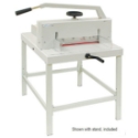 Formax Cut-True 15M Manual Paper Cutter - Shown with stand, included