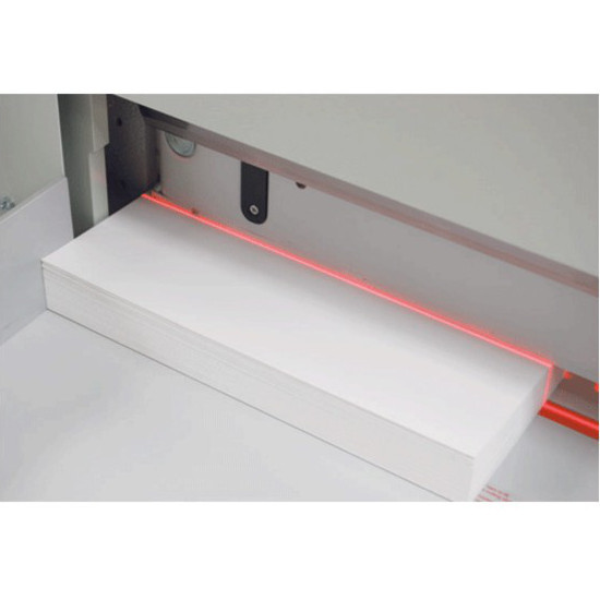 Formax Cut-True 22S Electric Paper Cutter - LED cut line allows operators to make fine adjustments and see exactly where the blade will cut