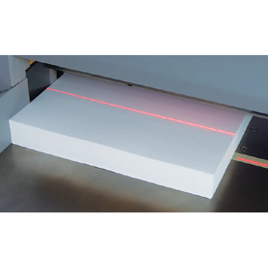 Formax Cut-True 29A Electric Guillotine Paper Cutter - LED Cutting Line allows for precise adjustments