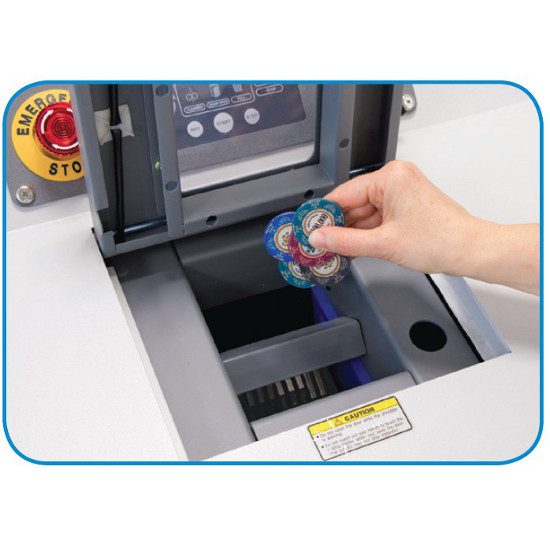 Formax FD 87 Cross-Cut Casino Shredder - Drop chips, dice & cards into the shredding chamber