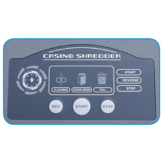 Formax FD 87 Cross-Cut Casino Shredder - User friendly LED control panel displays real-time shredding status