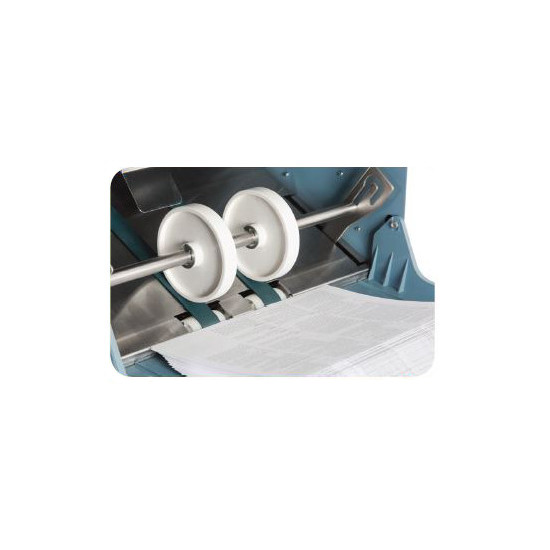 Outfeed Stacking Belt & Rollers: Automatically adjust to paper size. Two tray positions are available.