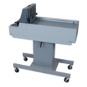 Adjustable-height stand with casters for mobility. Optional for tabletop folders and pressure sealers (shown with V-STACK36) 