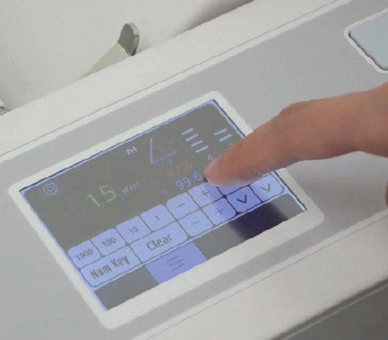 TOUCH SCREEN - The LED touch screen sets up 36 standard folds automatically at the touch of a button. Up to 24 custom folds can be stored in memory