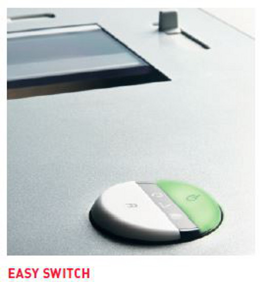EASY SWITCH - Multifunction control element uses optical signals to indicate operational status and functions as an emergency stop switch