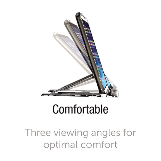 MobilePro Series™ Deluxe Folio - Comfortable; Three viewing angles for optimal comfort